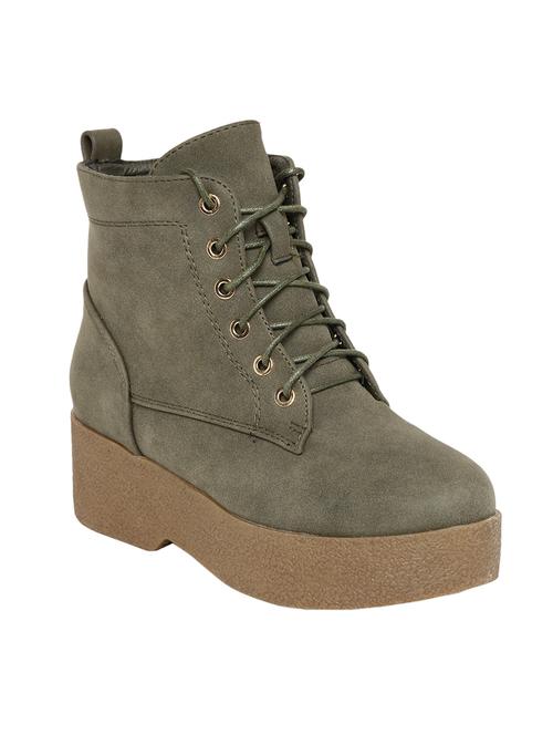 green suede ankle boot - 14485741 - Standard Image - 1