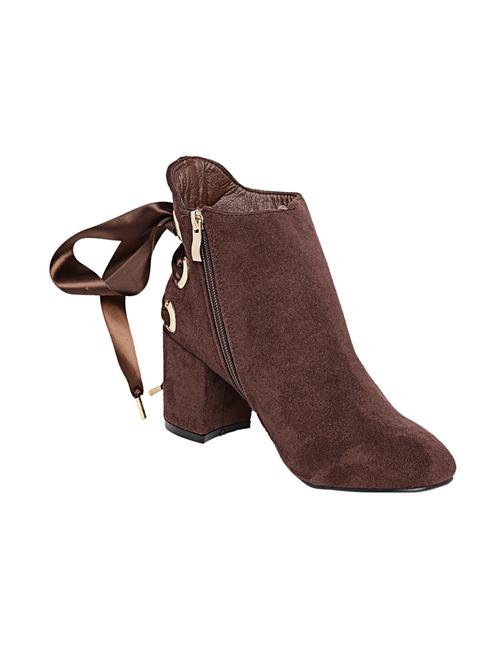brown suede ankle boot - 14485744 - Standard Image - 1