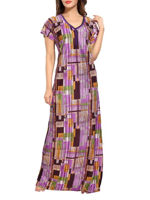 multi colored satin gown - 14486149 - Very Small Image - 1