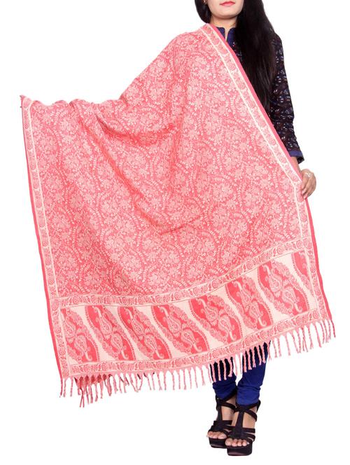 pink wool shawl - 14486400 - Very Small Image - 1