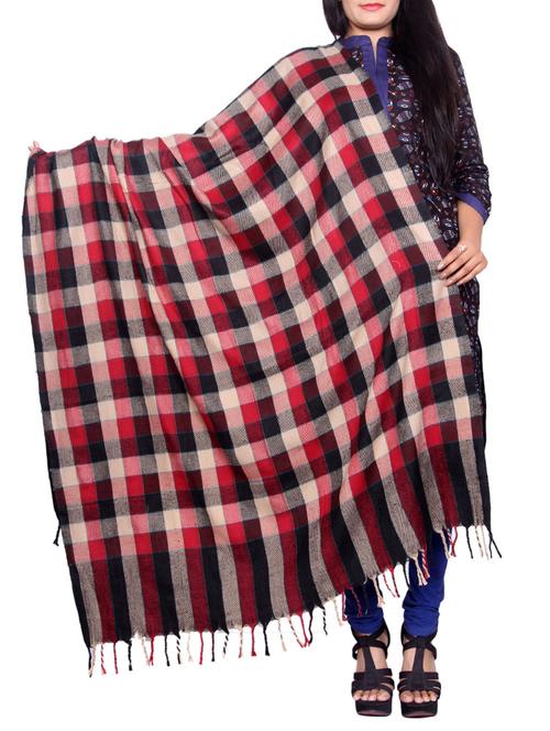 multi wool shawl - 14486404 - Very Small Image - 1