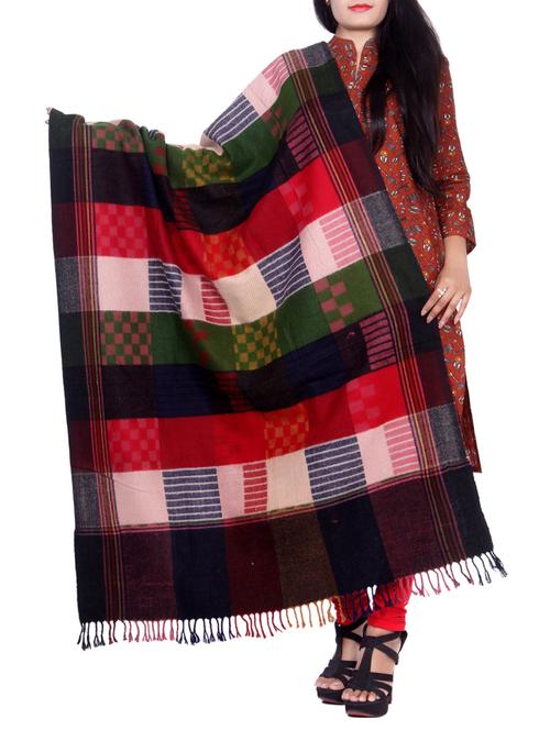 multi wool shawl - 14486450 - Very Small Image - 1