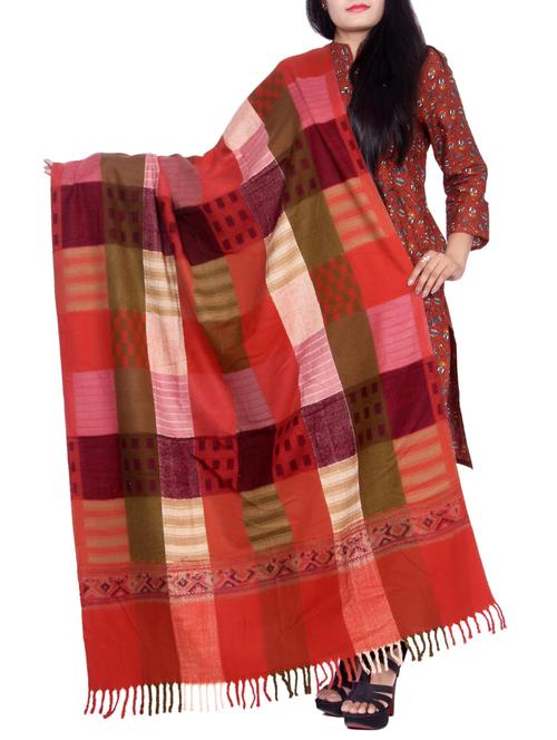 multi wool shawl - 14486456 - Very Small Image - 1