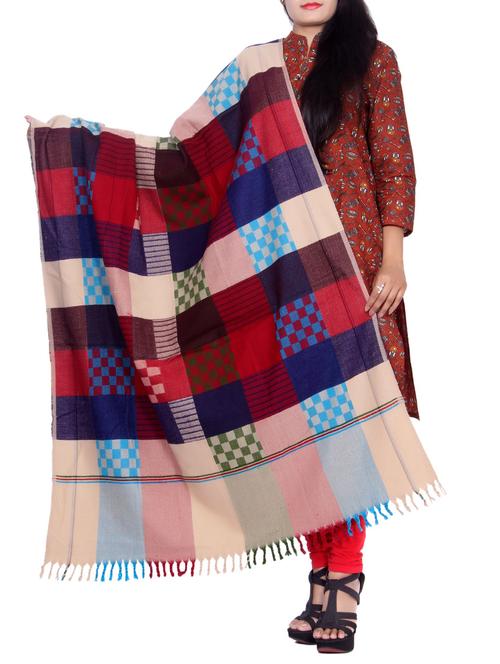 multi wool shawl - 14486458 - Very Small Image - 1