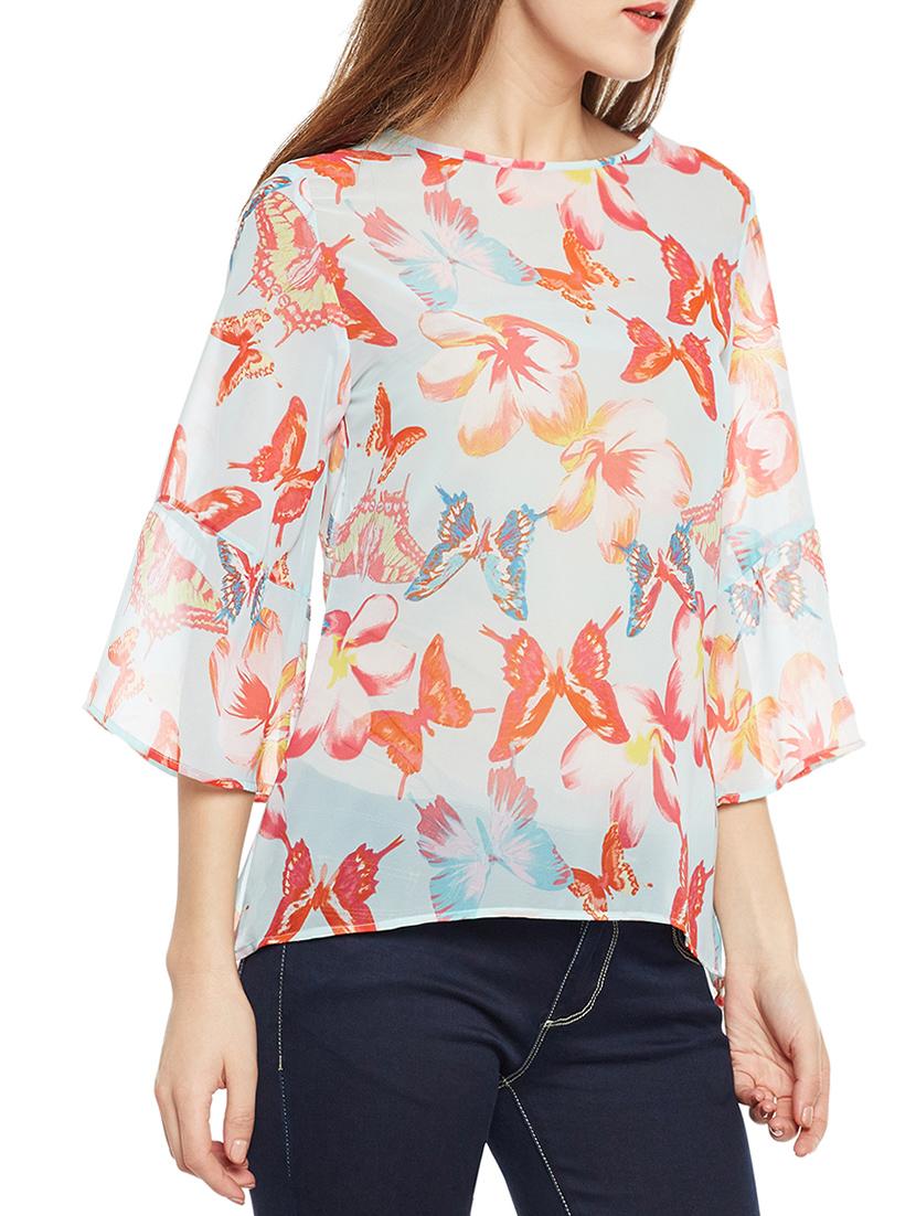 bell sleeved high low top - 14486474 - Zoom Image - 2