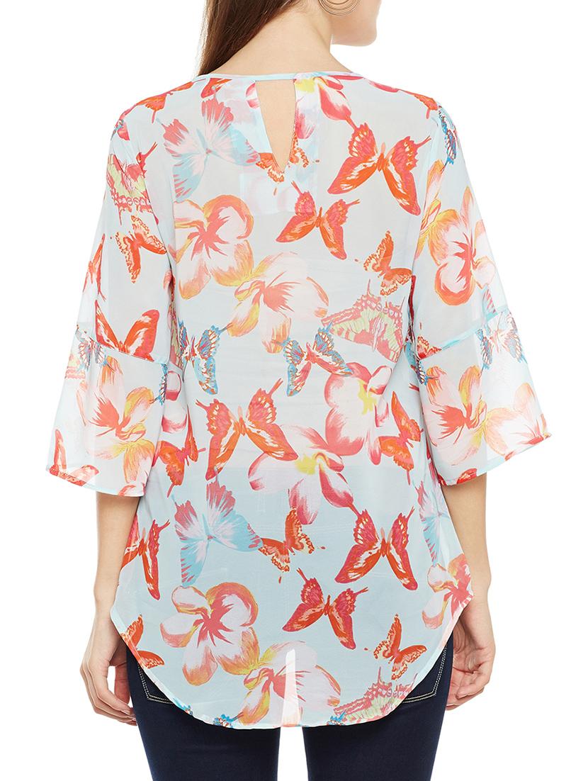 bell sleeved high low top - 14486474 - Zoom Image - 3