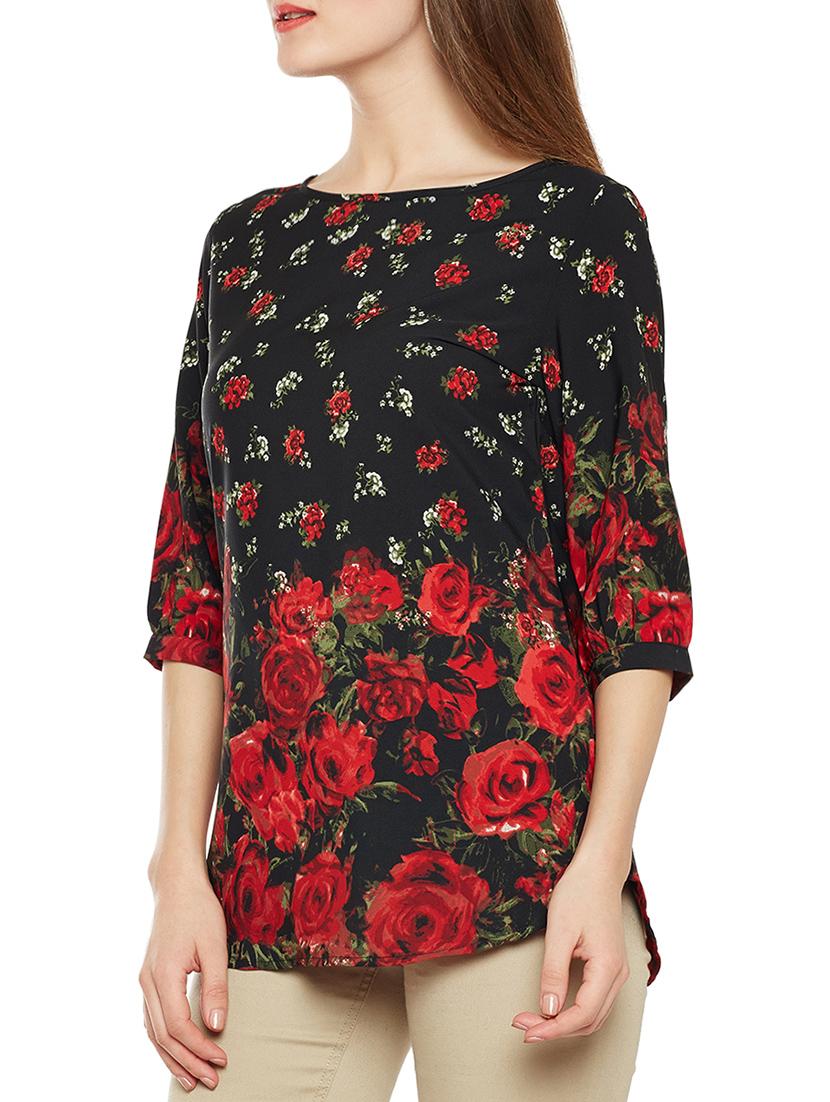 floral boat neck top - 14486478 - Zoom Image - 2