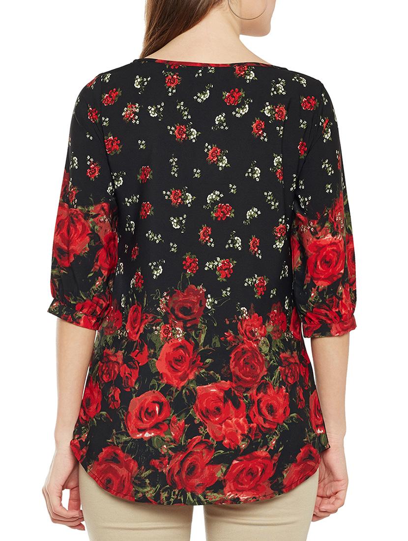 floral boat neck top - 14486478 - Zoom Image - 3
