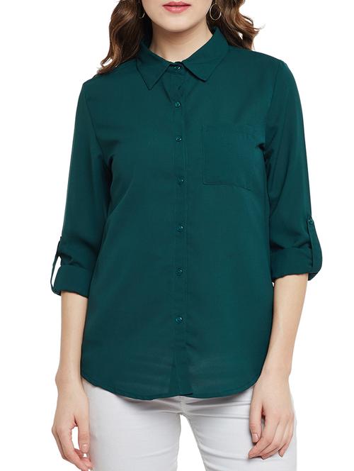 Green solid shirt - 14486500 - Very Small Image - 1