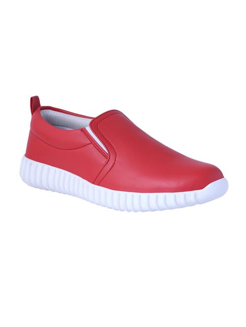red Leatherette casual slipon - 14486520 - Very Small Image - 1