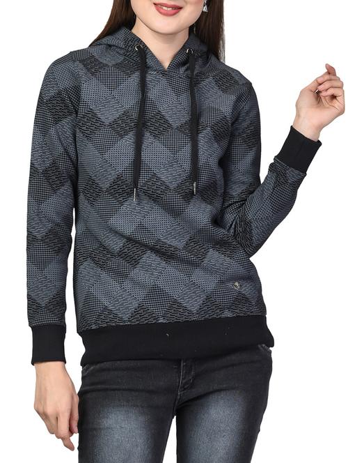 grey fleece hooded sweatshirt - 14486552 - Very Small Image - 1