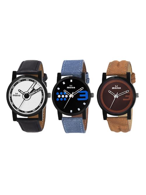 MARCO 3 Combo Analog Men's Watch - 14486902 - Very Small Image - 1