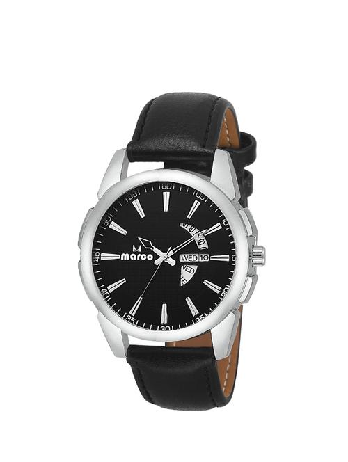 MARCO Black Dial Black Strap Day N Date Men's Watch - 14486925 - Very Small Image - 1