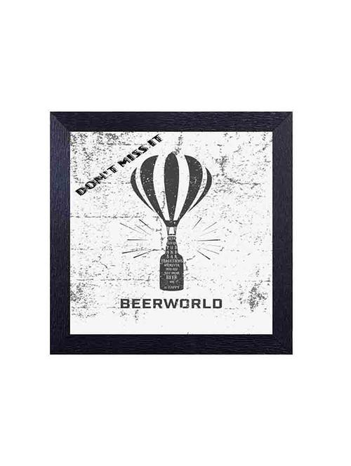 Beer bottle with a parachute Framed Poster - 14487262 - Very Small Image - 1