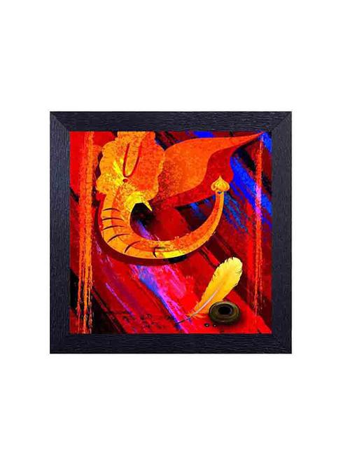 Lord Ganesha with the wisdom leaf Framed Poster - 14487299 - Very Small Image - 1