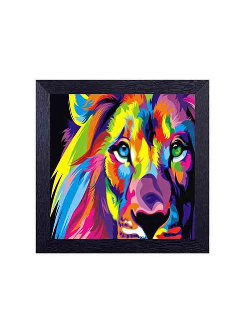 Lion with vibrant colors Framed Poster - 14487334 - Very Small Image - 1