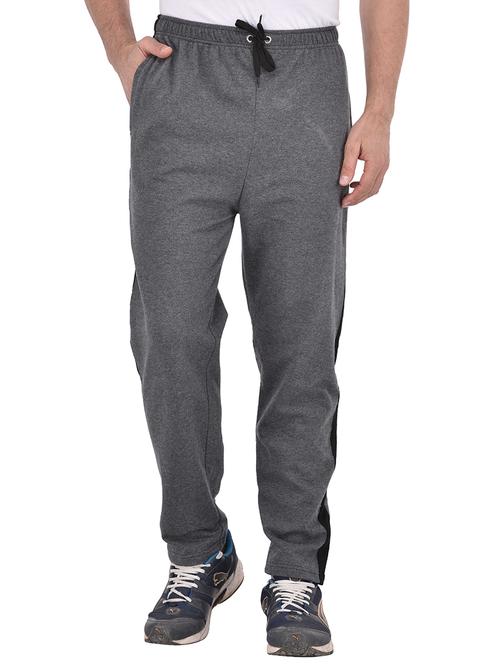 grey cotton full length track pant - 14487589 - Very Small Image - 1