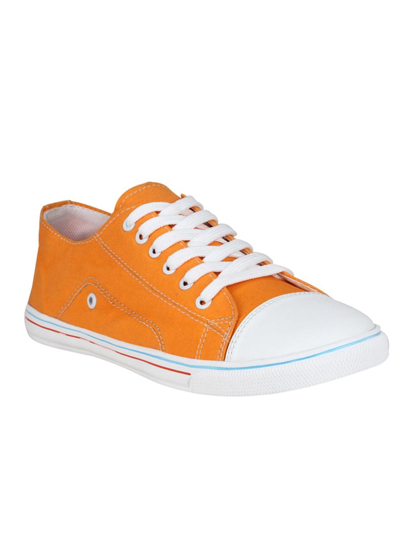 orange Canvas lace up sneaker - 14487592 - Zoom Image - 1
