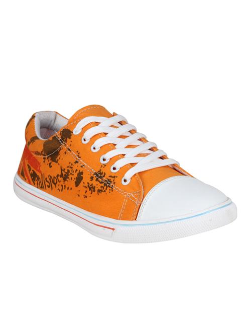 orange Canvas lace up sneaker - 14487598 - Very Small Image - 1