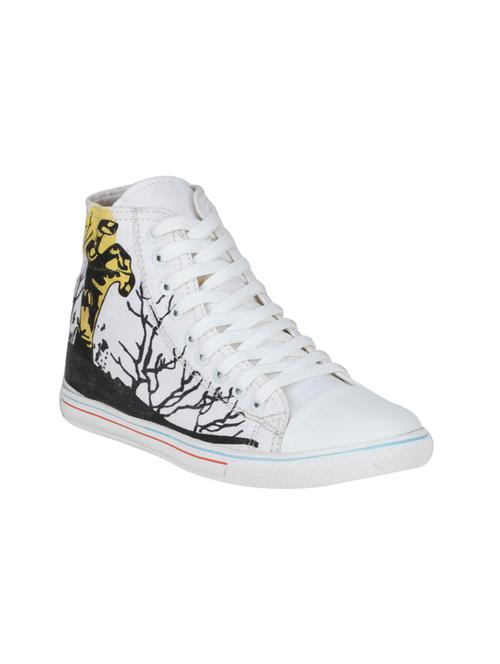 white Canvas lace up sneaker - 14487607 - Very Small Image - 1