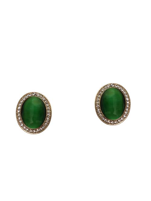 green metal studs earring - 14487787 - Very Small Image - 1