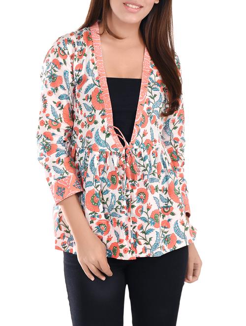 orange printed cotton top - 14487946 - Very Small Image - 1