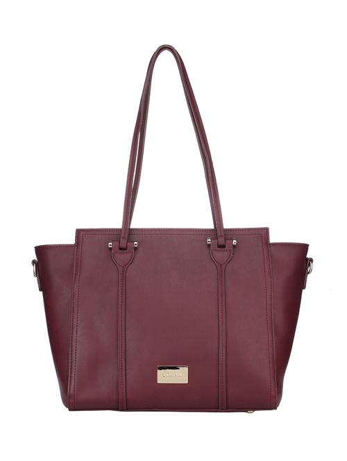 maroon leatherette regular handbag - 14488035 - Very Small Image - 1