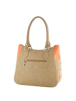 beige leatherette regular handbag - 14488095 - Standard Image - 2