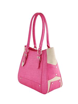 pink leatherette regular handbag - 14488097 - Standard Image - 4