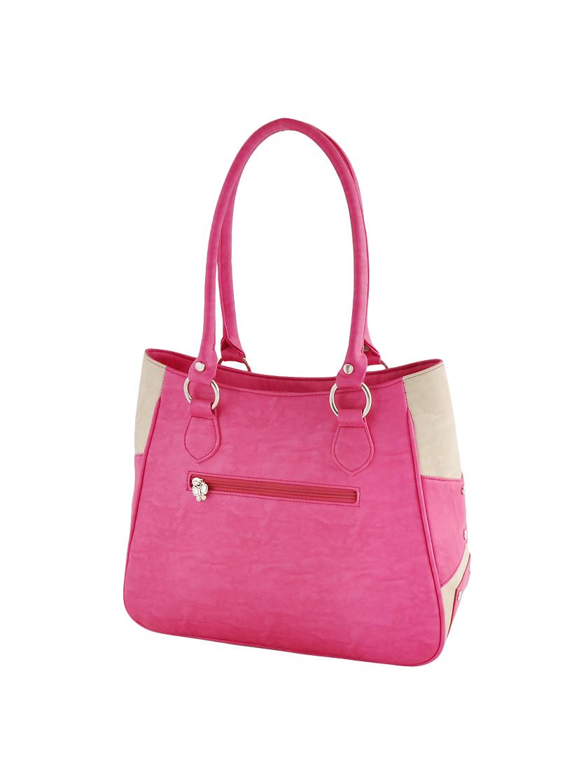 pink leatherette regular handbag - 14488097 - Zoom Image - 2