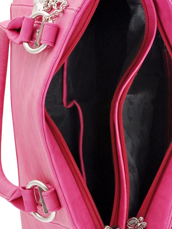 pink leatherette regular handbag - 14488097 - Zoom Image - 3