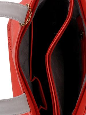 red leatherette regular handbag - 14488112 - Standard Image - 3