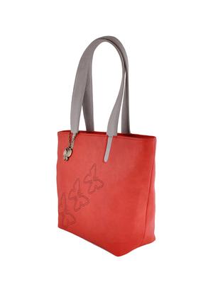 red leatherette regular handbag - 14488112 - Standard Image - 4