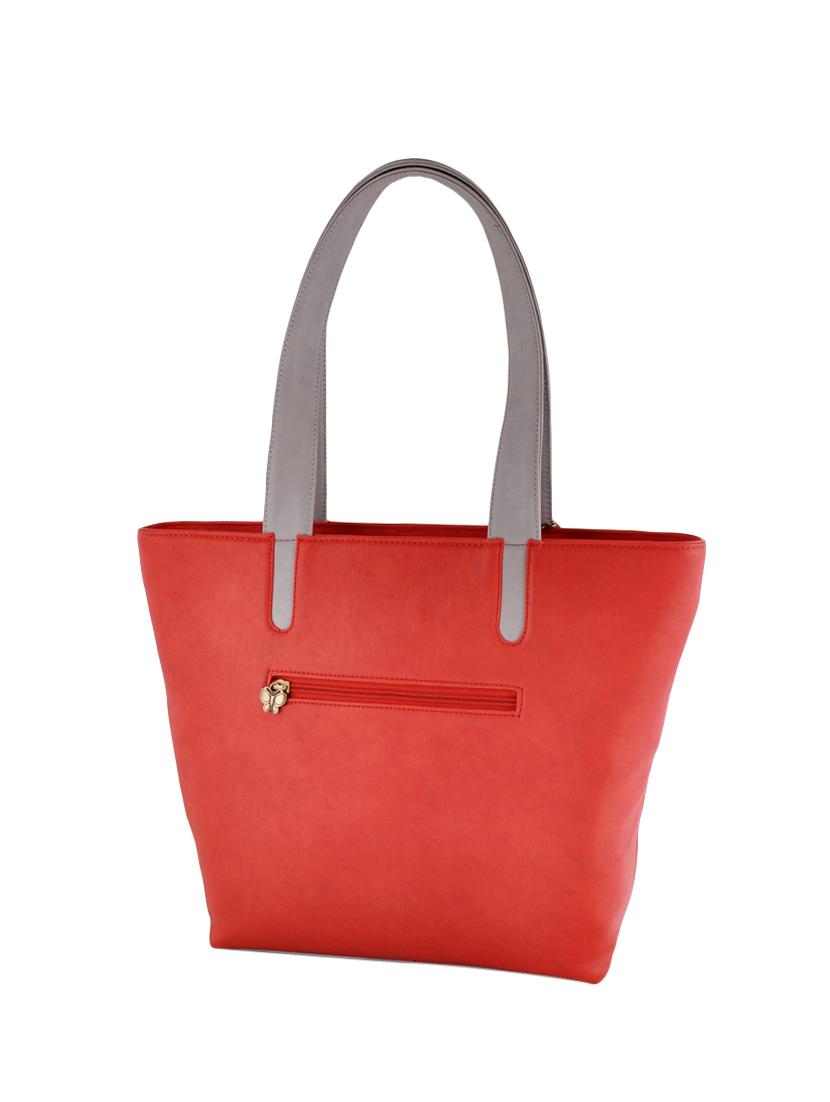 red leatherette regular handbag - 14488112 - Zoom Image - 2
