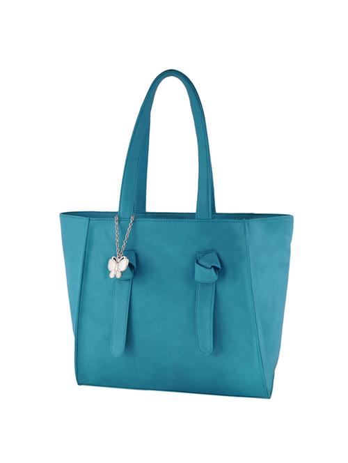 blue leatherette regular handbag - 14488123 - Very Small Image - 1