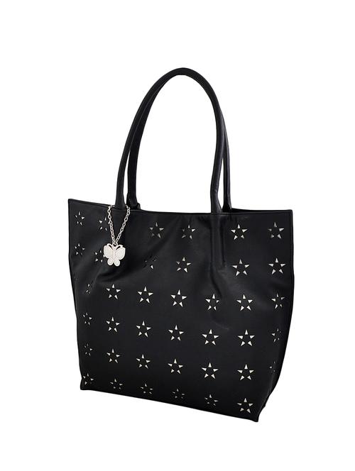 black leatherette regular handbag - 14488131 - Very Small Image - 1