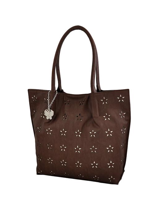 brown leatherette regular handbag - 14488132 - Very Small Image - 1