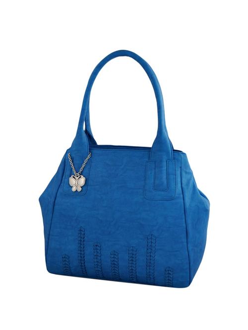 blue leatherette regular handbag - 14488138 - Very Small Image - 1