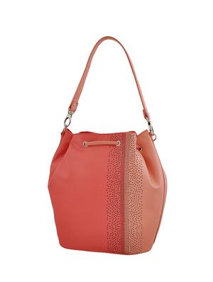 pink leatherette regular handbag - 14488144 - Standard Image - 2