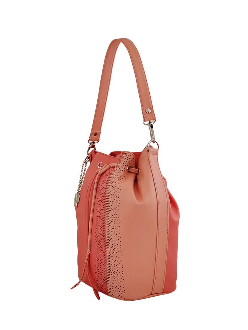 pink leatherette regular handbag - 14488144 - Zoom Image - 4