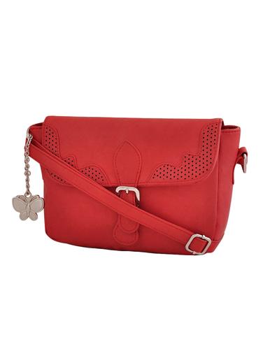red leatherette regular sling bag - 14488165 - Very Small Image - 1