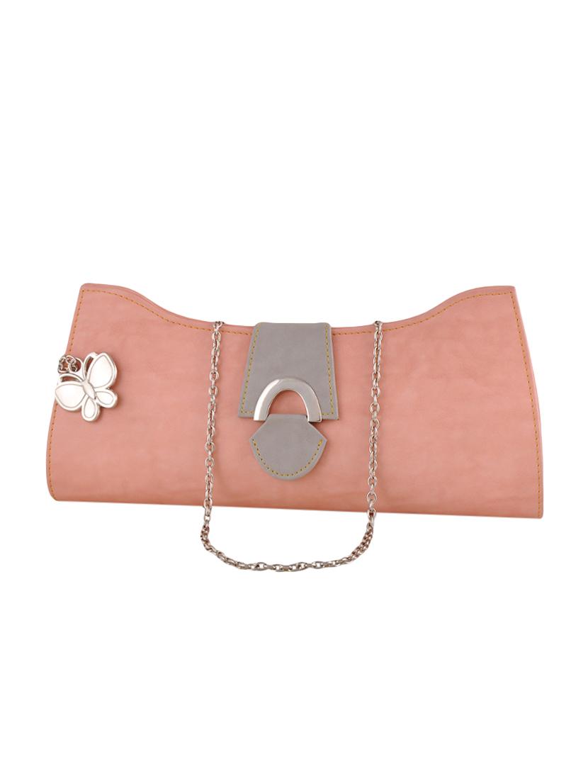 pink leatherette clutch - 14488251 - Zoom Image - 1