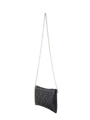 black leatherette clutch - 14488258 - Standard Image - 4