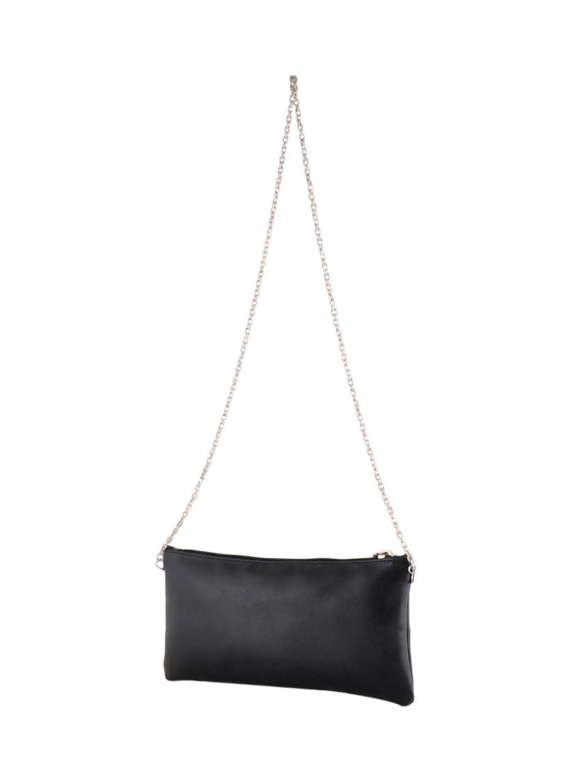 black leatherette clutch - 14488258 - Zoom Image - 2