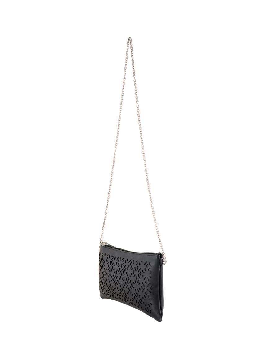 black leatherette clutch - 14488258 - Zoom Image - 4