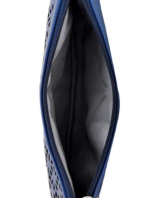blue leatherette clutch - 14488259 - Standard Image - 3