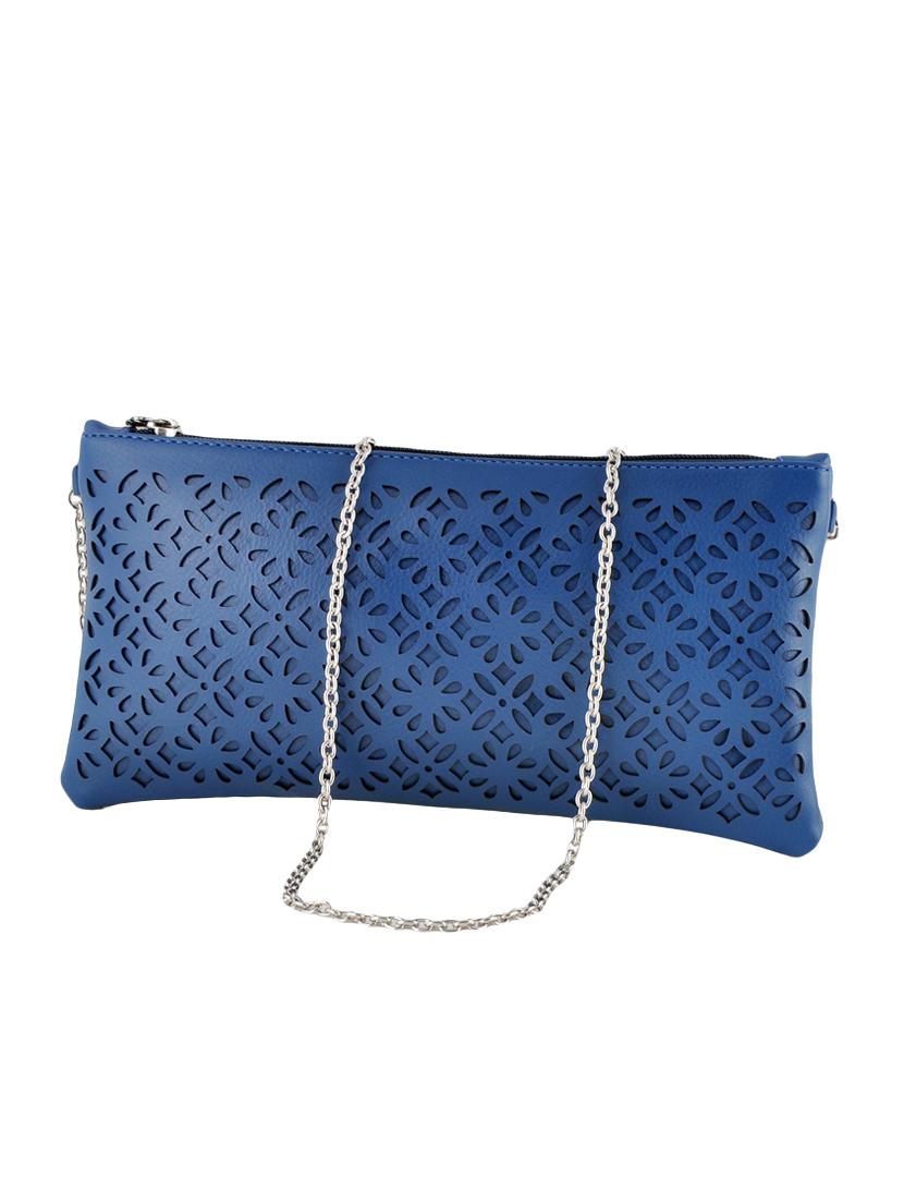 blue leatherette clutch - 14488259 - Zoom Image - 1