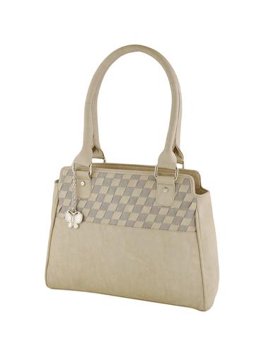 cream leatherette regular handbag - 14488276 - Very Small Image - 1