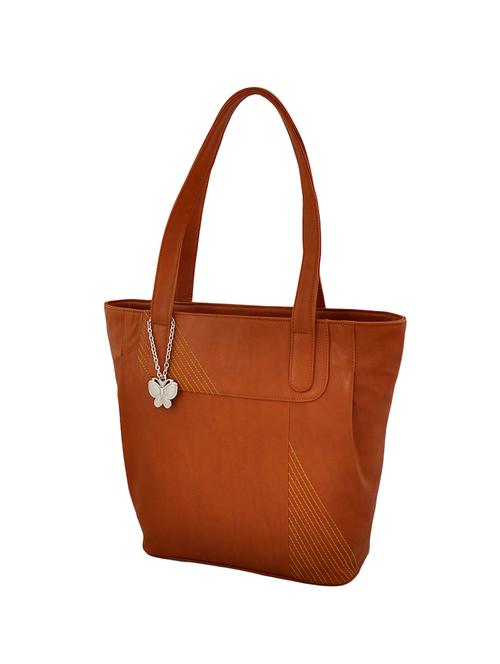 tan leatherette regular handbag - 14488277 - Standard Image - 1