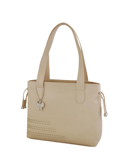cream leatherette regular handbag - 14488281 - Very Small Image - 1